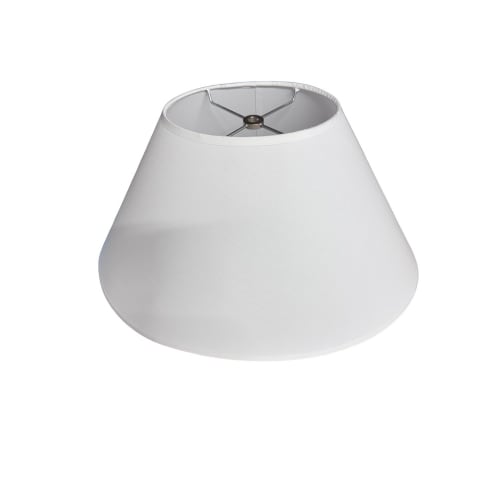 Lampshades Inc. Round Hardback Lampshade, 6" Top x 11" Bottom x 9" Slant Height, White